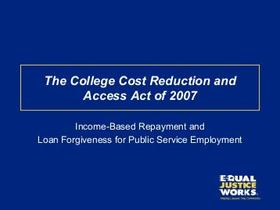 The College Cost Reduction and Access Act of 2007