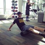 Cecil College Photo #6 - A baseball player training in the weight room.