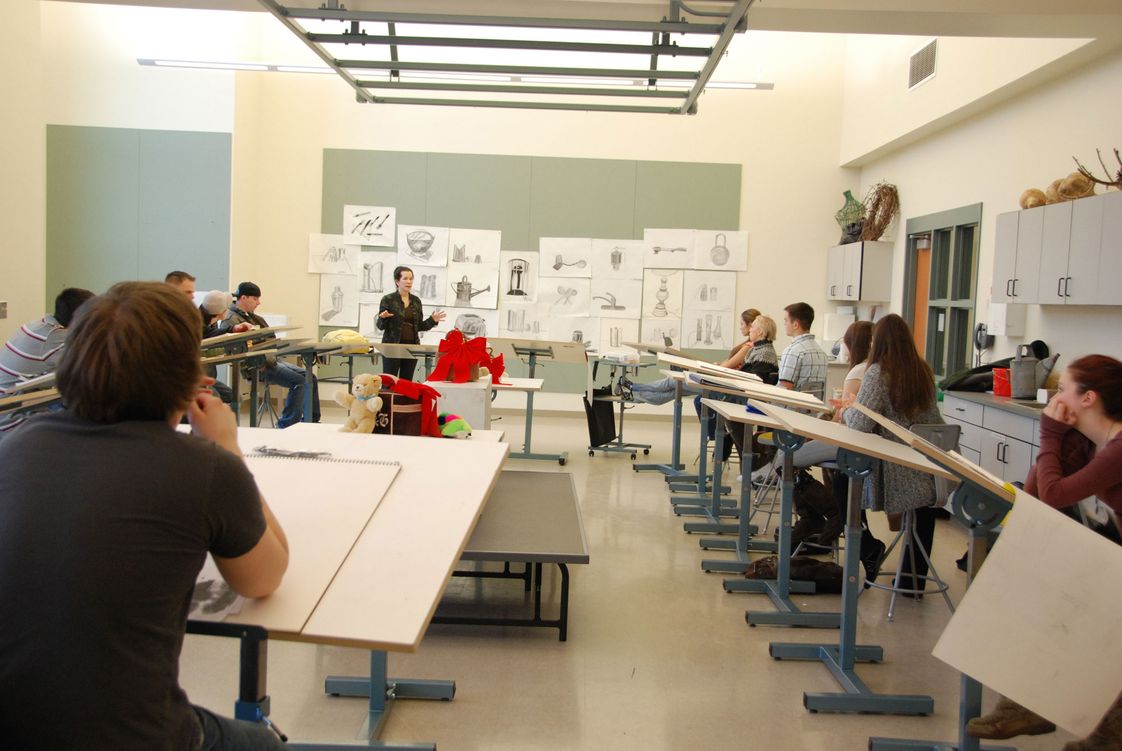 Tunxis Community College Photo - A class in progress in the art studio, which was part of the new construction at Tunxis Community College.